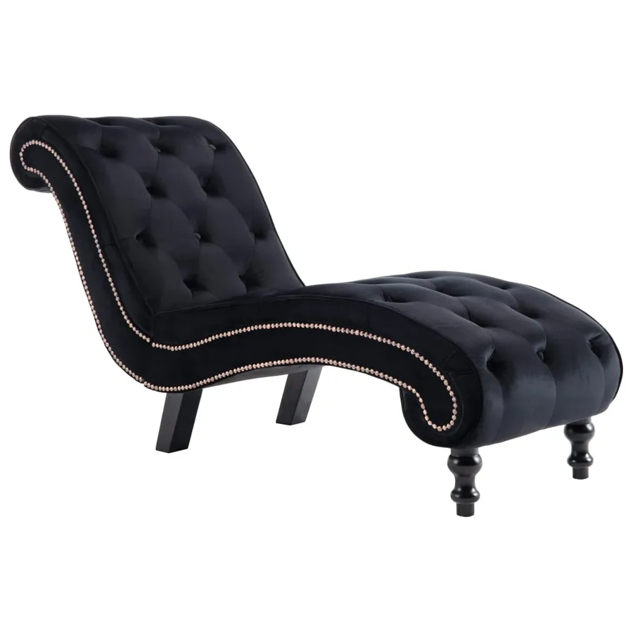 Chaise longue Noir Velours - 2