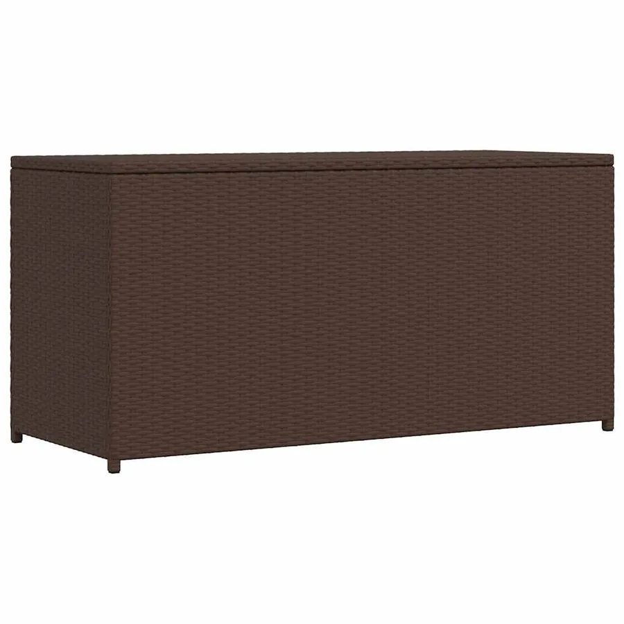 Boîte de rangement de jardin marron 120x50x60 cm résine tressée