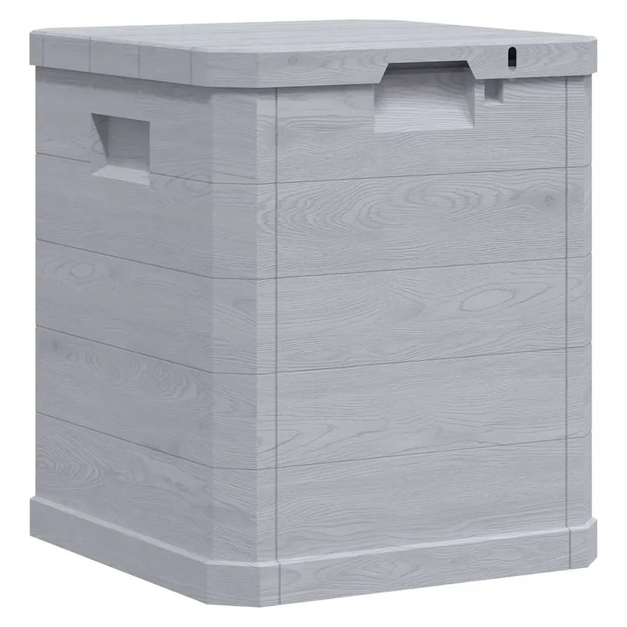 Boîte de rangement de jardin 90 L Gris clair - 3