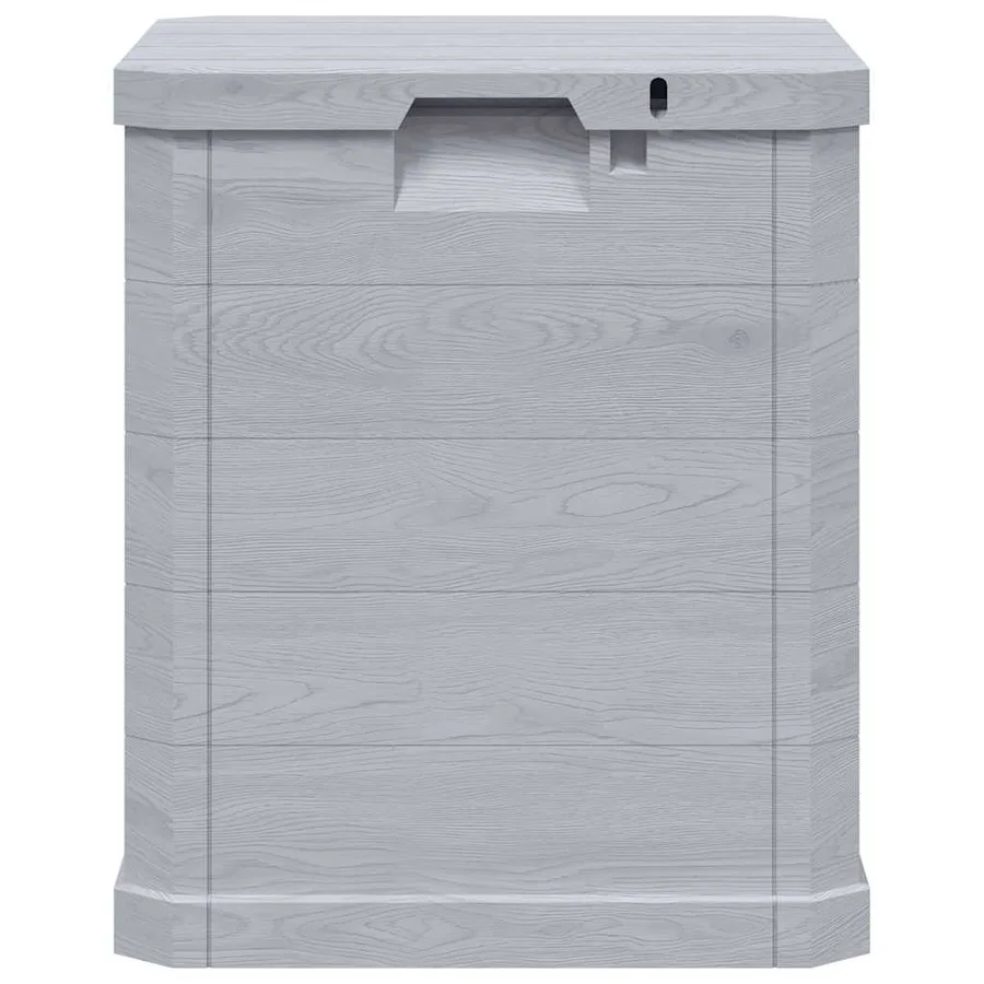 Boîte de rangement de jardin 90 L Gris clair - 4
