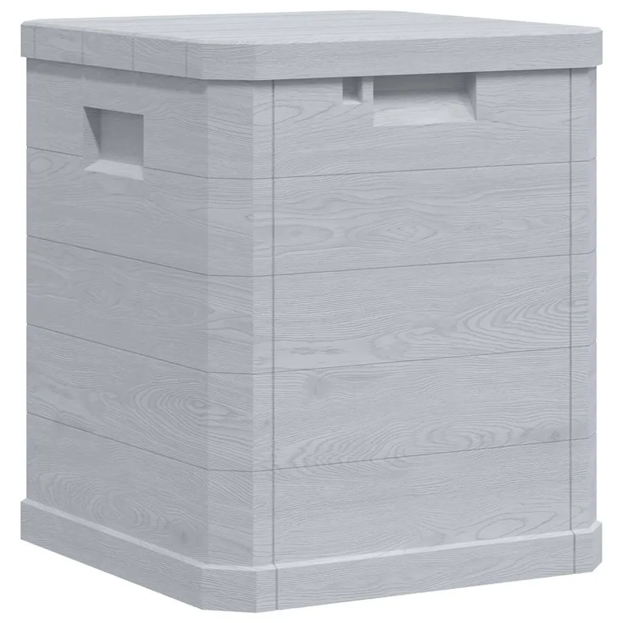 Boîte de rangement de jardin 90 L Gris clair - 6