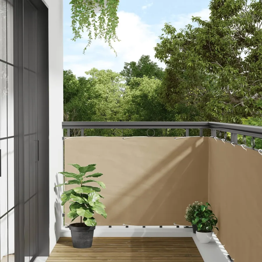 Écran de balcon Beige 90x300 cm Tissu Oxford