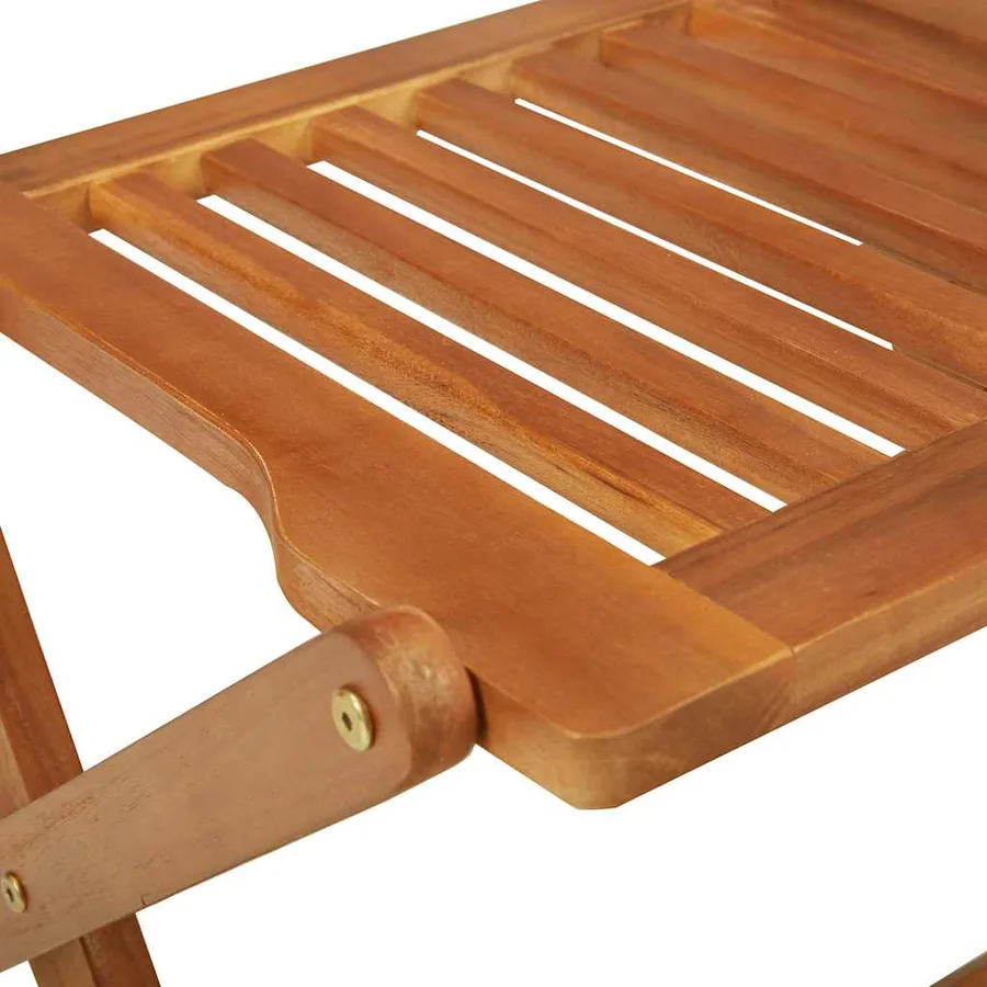 Ensemble à manger de jardin pliable 5 pcs Bois d'acacia solide - 11