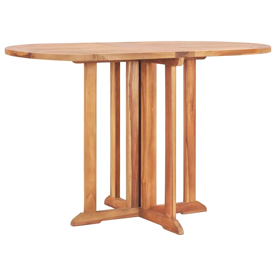 Table pliable de jardin papillon 120x70x75 cm Bois teck solide - 2