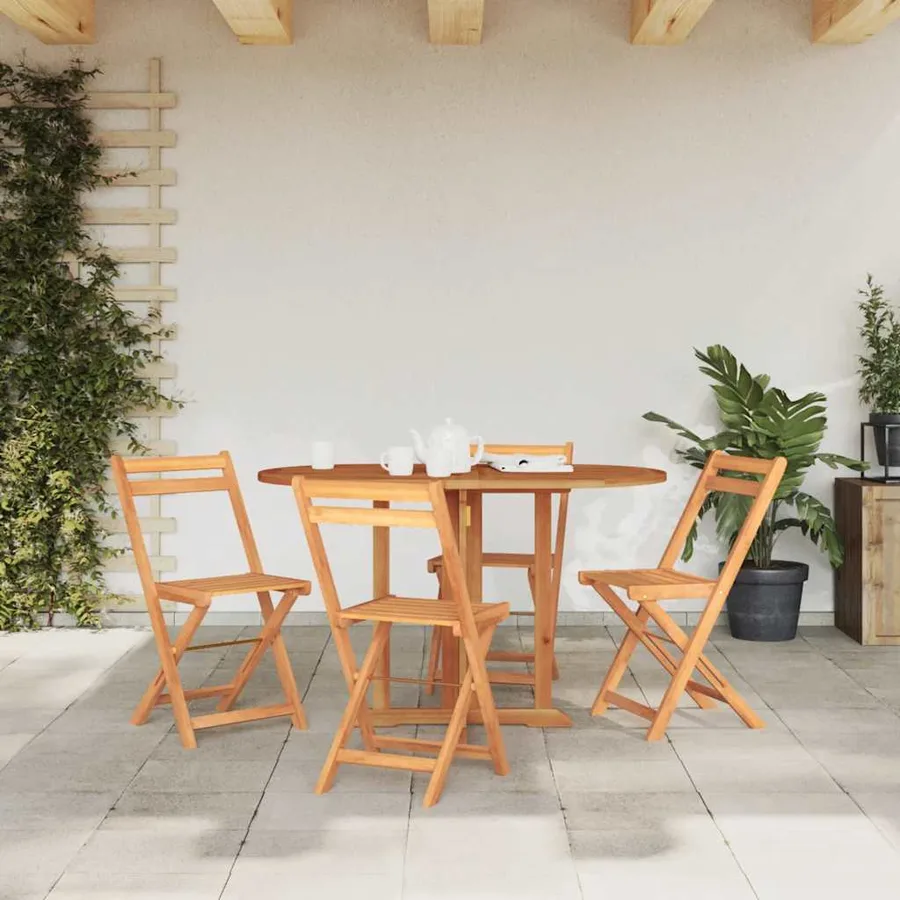 Table pliable de jardin papillon 120x70x75 cm Bois teck solide - 3
