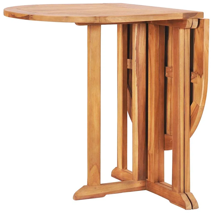 Table pliable de jardin papillon 120x70x75 cm Bois teck solide - 7
