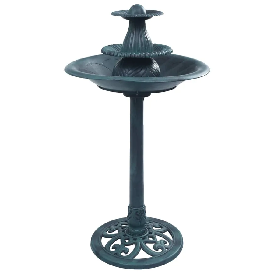 Bain pour oiseaux avec fontaine Vert 50x91 cm Plastique - 2