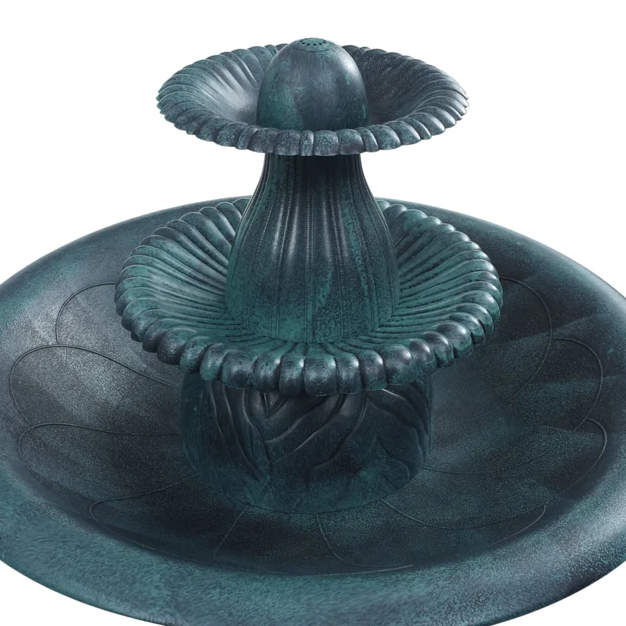 Bain pour oiseaux avec fontaine Vert 50x91 cm Plastique - 3