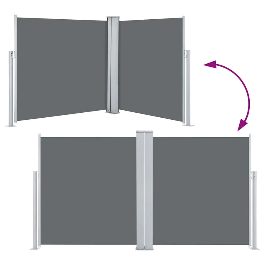 Auvent latéral rétractable Anthracite 100 x 600 cm - 5