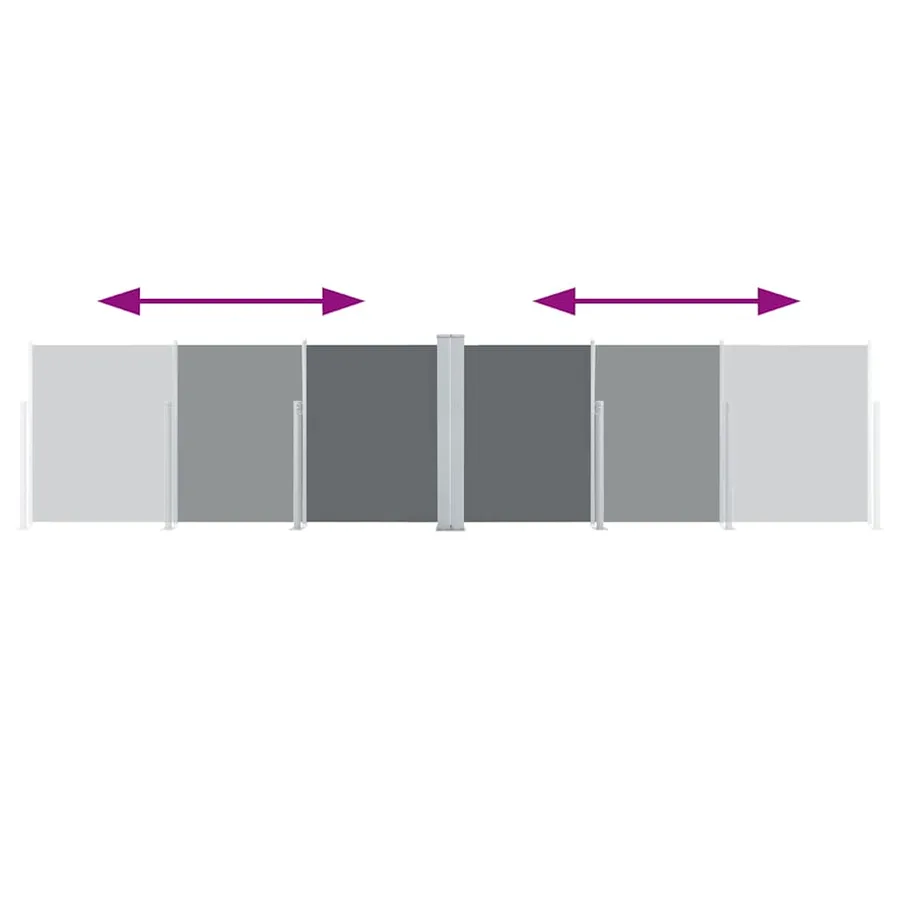 Auvent latéral rétractable Anthracite 100 x 600 cm - 6