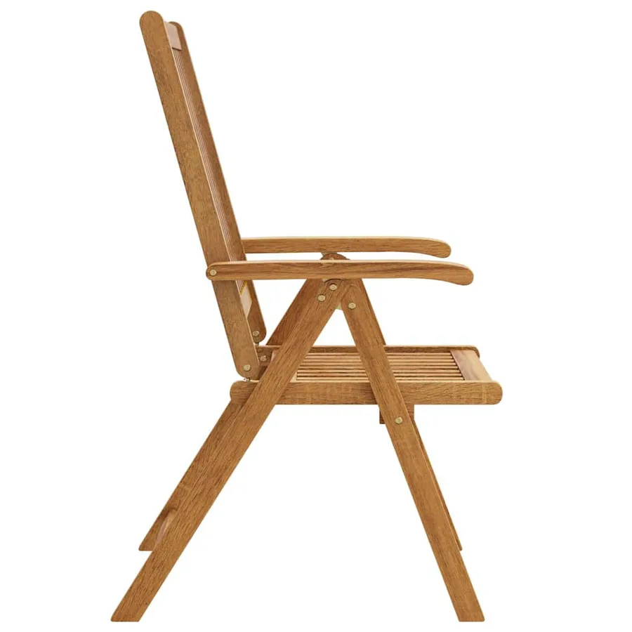 Chaises pliables de jardin lot de 4 Bois d'acacia solide - 7