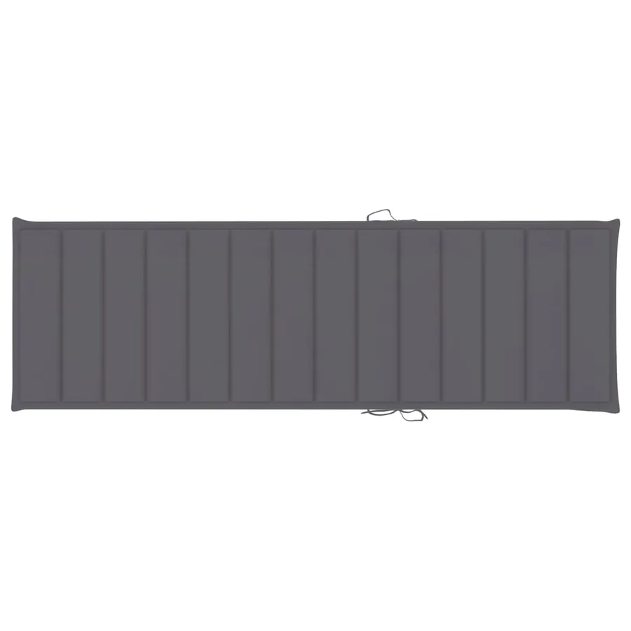 Chaise longue pliable avec coussin Bois d'acacia solide - 17