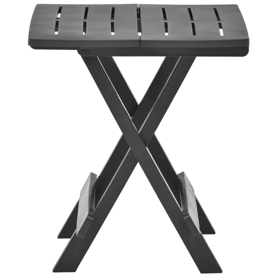 Table pliable de jardin anthracite 45x43x50 cm plastique - 3