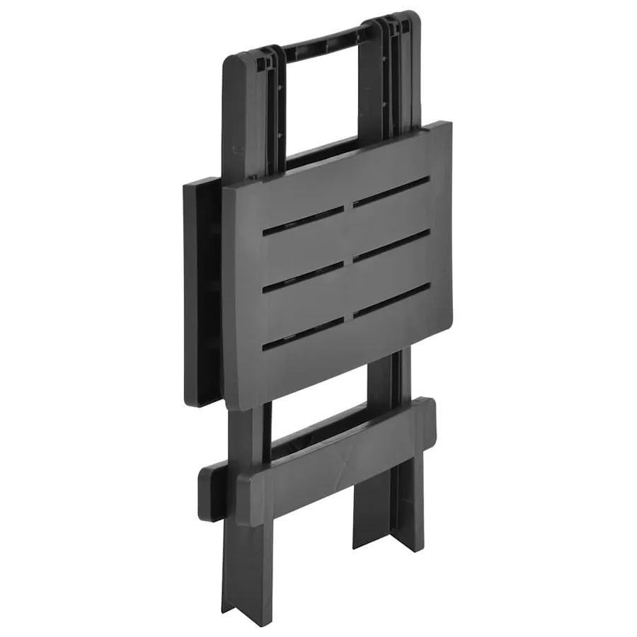 Table pliable de jardin anthracite 45x43x50 cm plastique - 4