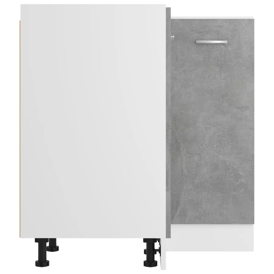 Armoire d'angle basse "Lyon" Gris béton 75,5 x 75,5 x 81,5 cm Bois d'ingénierie - 6