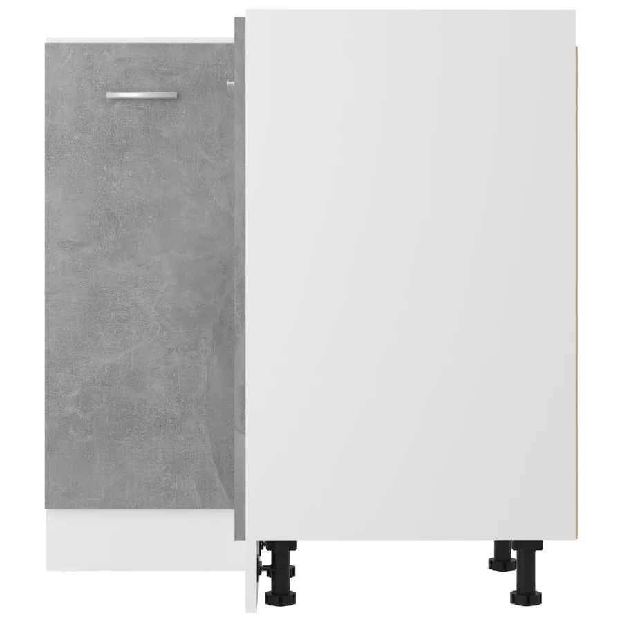Armoire d'angle basse "Lyon" Gris béton 75,5 x 75,5 x 81,5 cm Bois d'ingénierie - 7