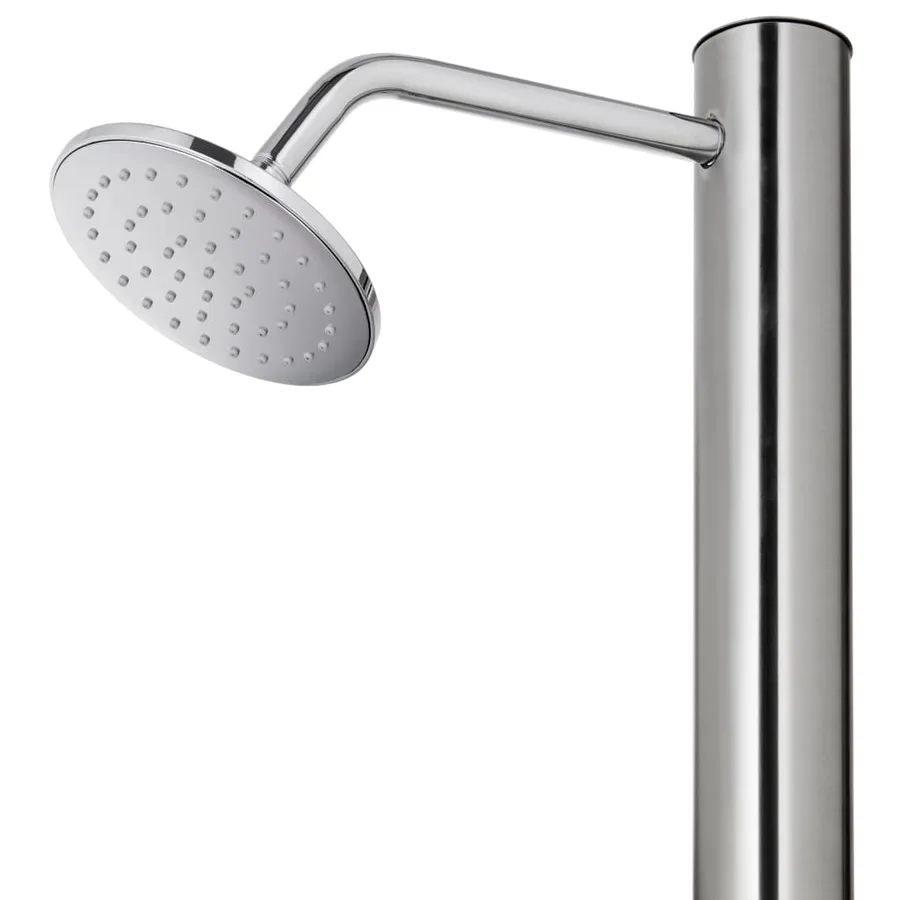 Douche de jardin avec base gris 220 cm Acier inoxydable - 10