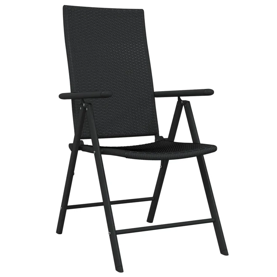 Ensemble à manger de jardin 7 pcs Noir - 3