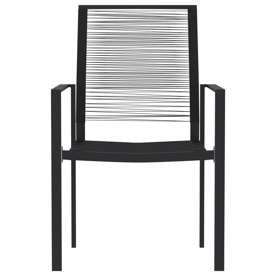 Ensemble à manger de jardin 7 pcs Noir - 4