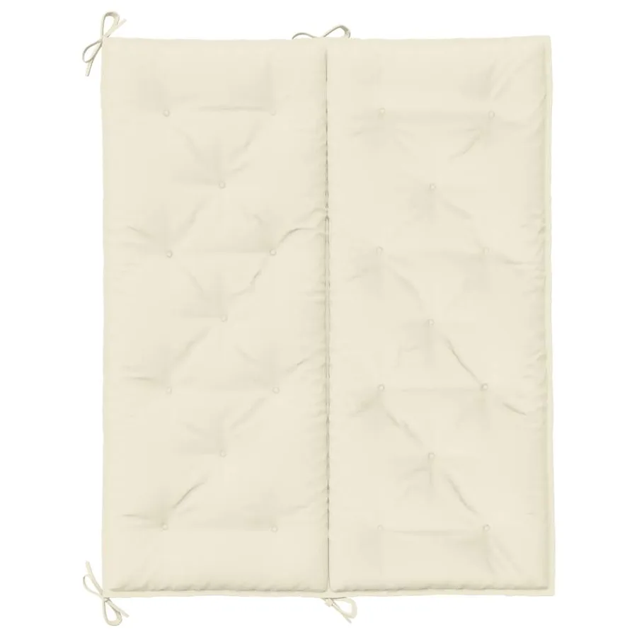 Coussin de banc de jardin blanc crème tissu oxford - 6