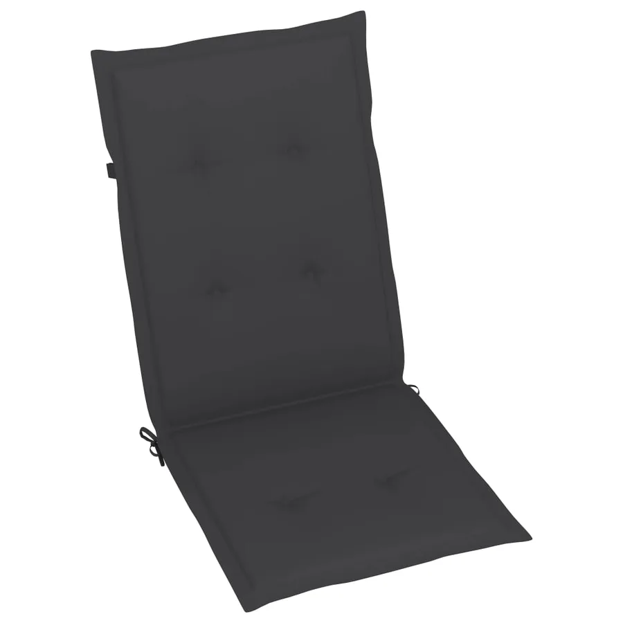 Chaises pliables de jardin lot de 3 avec coussins Bois d'acacia - 7