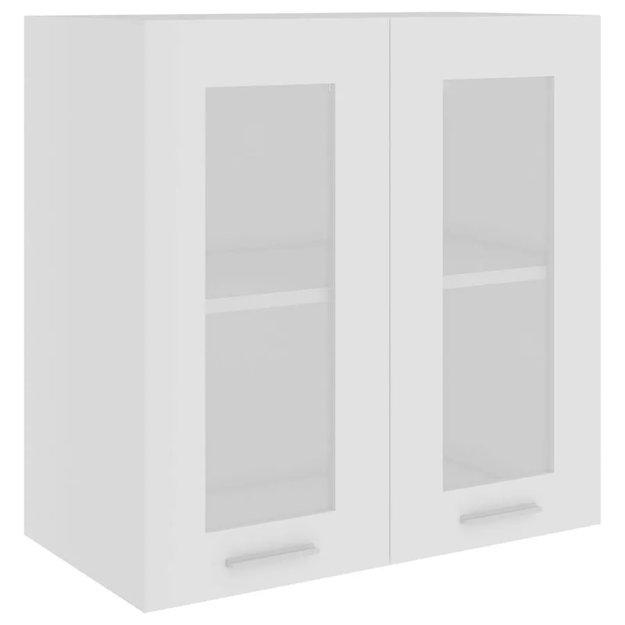 Vitrine suspendue "Lyon" Blanc 60 x 31 x 60 cm Bois d'ingénierie - 2