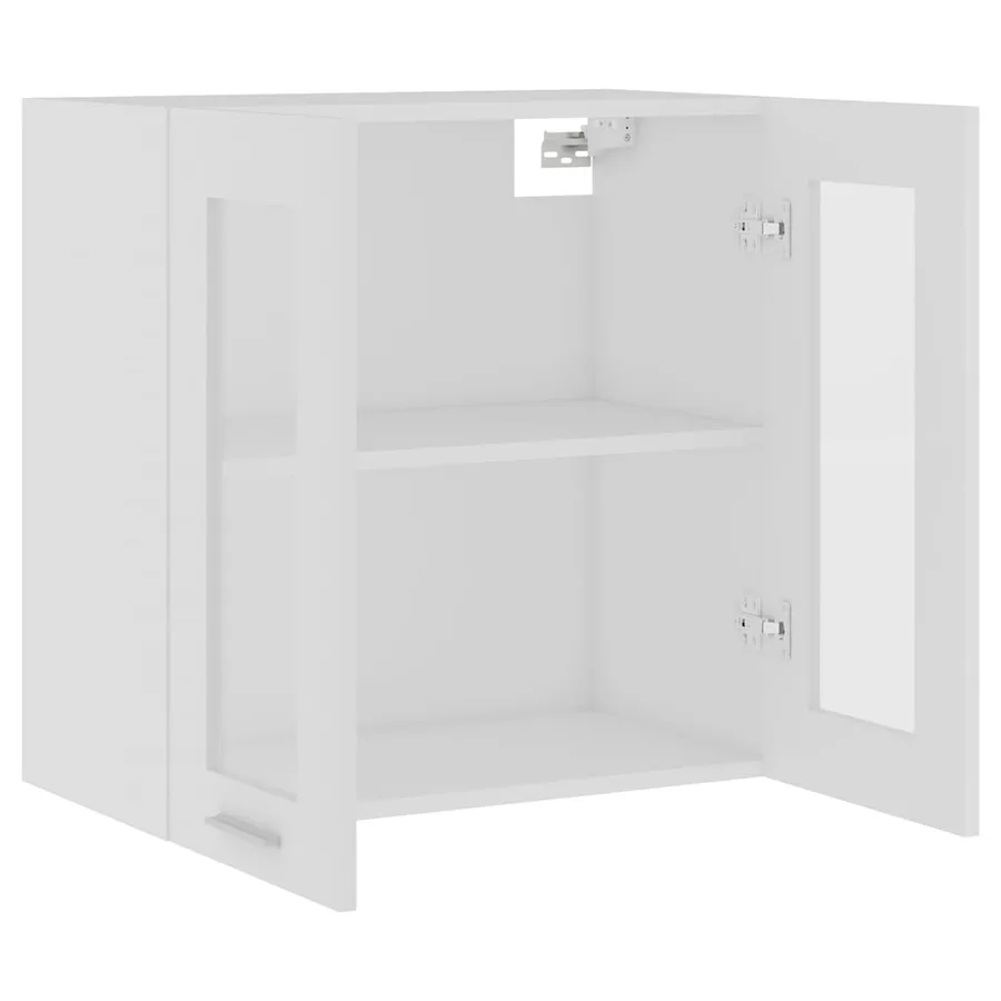Vitrine suspendue "Lyon" Blanc 60 x 31 x 60 cm Bois d'ingénierie - 6