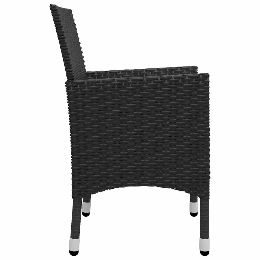 Ensemble à manger de jardin 7 pcs Noir - 8