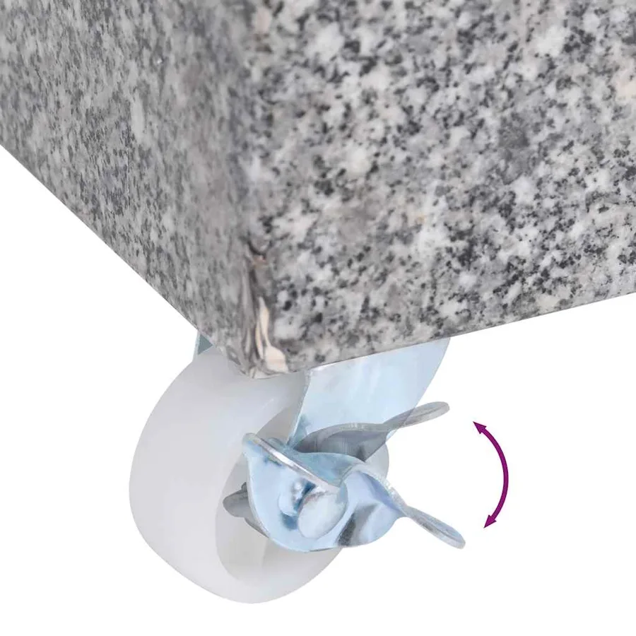 Socle de parasol Gris clair 45x25x8,3 cm Granite - 10