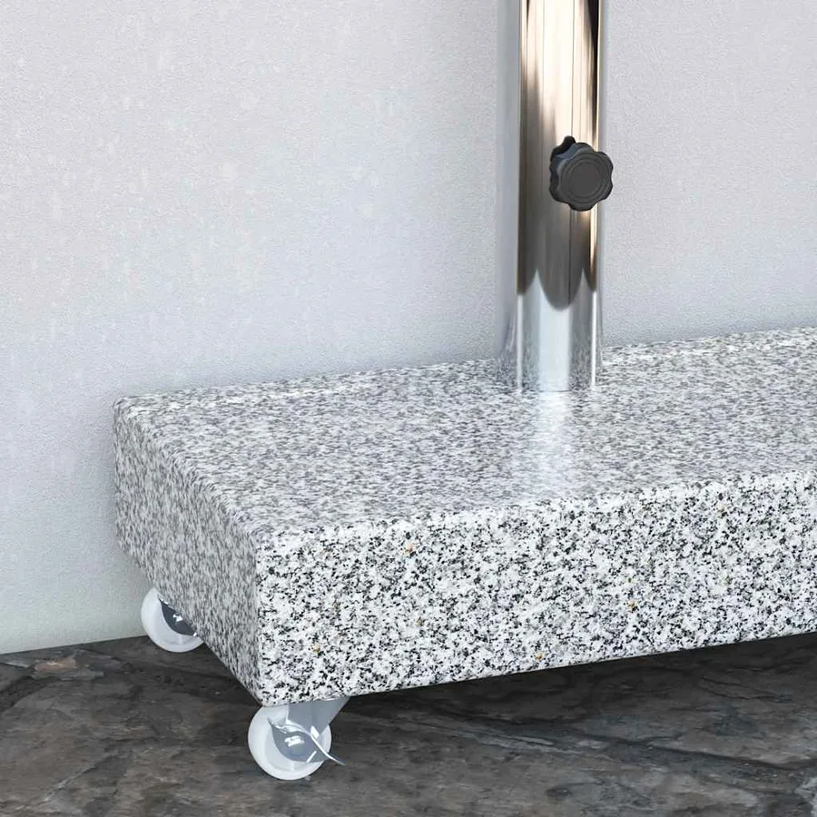Socle de parasol Gris clair 45x25x8,3 cm Granite - 4