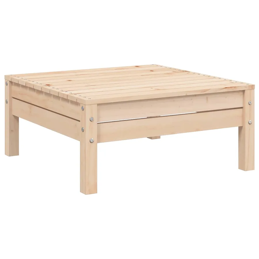Salon de jardin 3 pcs avec coussins crème Bois de pin massif - 9