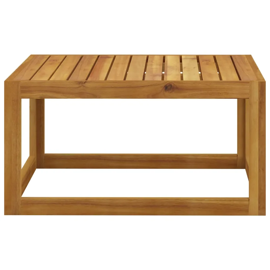 Salon de jardin 6 pcs avec coussin Crème Bois d'acacia solide - 17