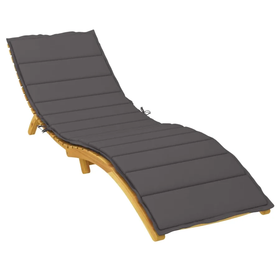 Coussin de chaise longue anthracite 200x60x3 cm tissu oxford - 3