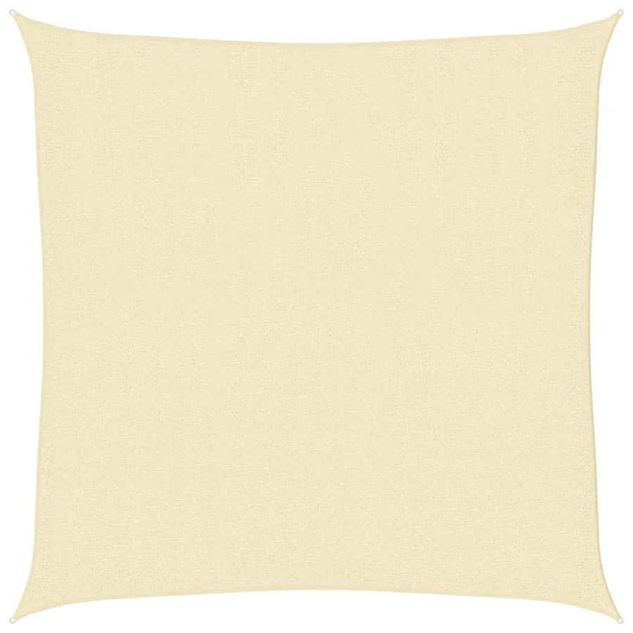 Parasol en PEHD carré 3,6 x 3,6 m Crème - 2