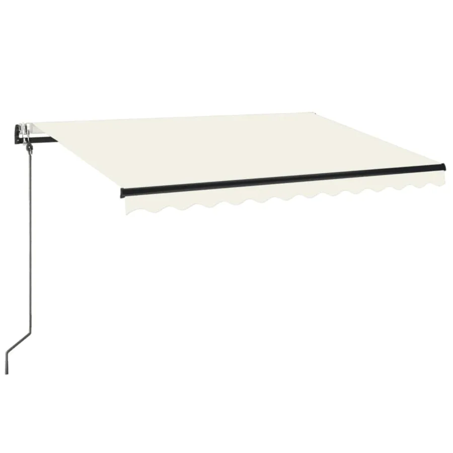 Auvent automatique avec capteur de vent et LED 350x250 cm Crème - 2