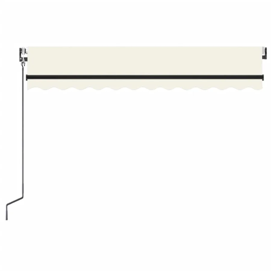 Auvent automatique avec capteur de vent et LED 350x250 cm Crème - 4