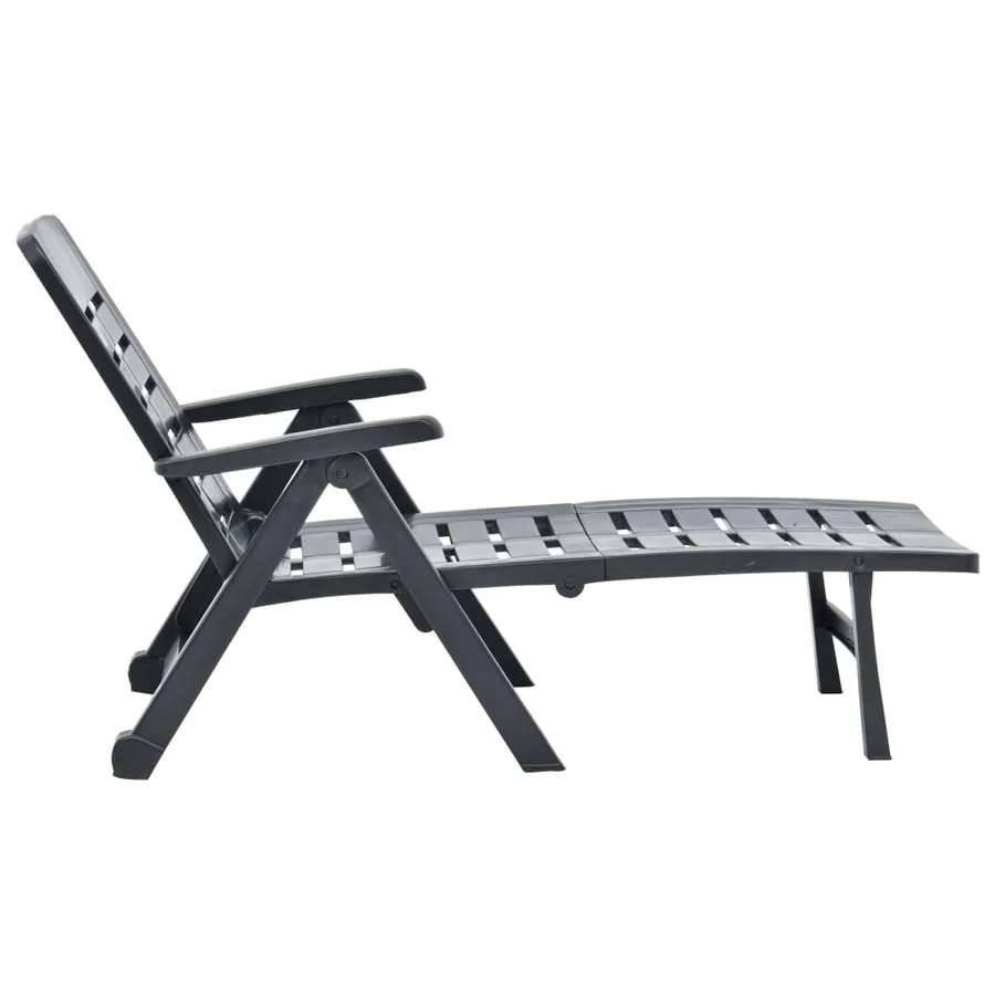 Chaise longue pliable Plastique Blanc - 30