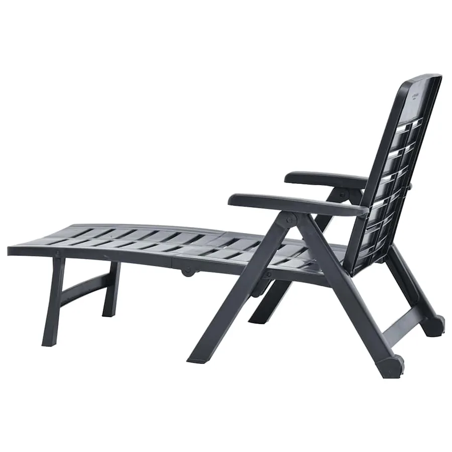 Chaise longue pliable Plastique Blanc - 32