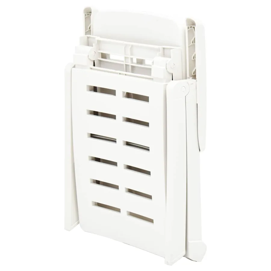 Chaise longue pliable Plastique Blanc - 7