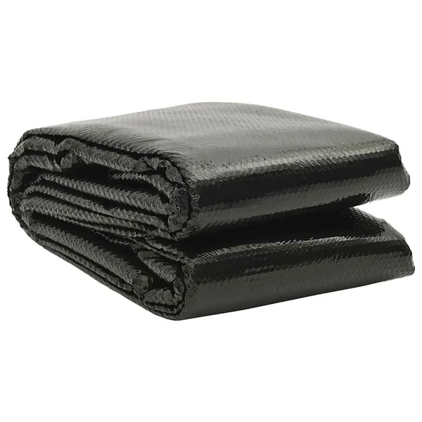 Couverture de piscine Noir 732 x 366 cm PE