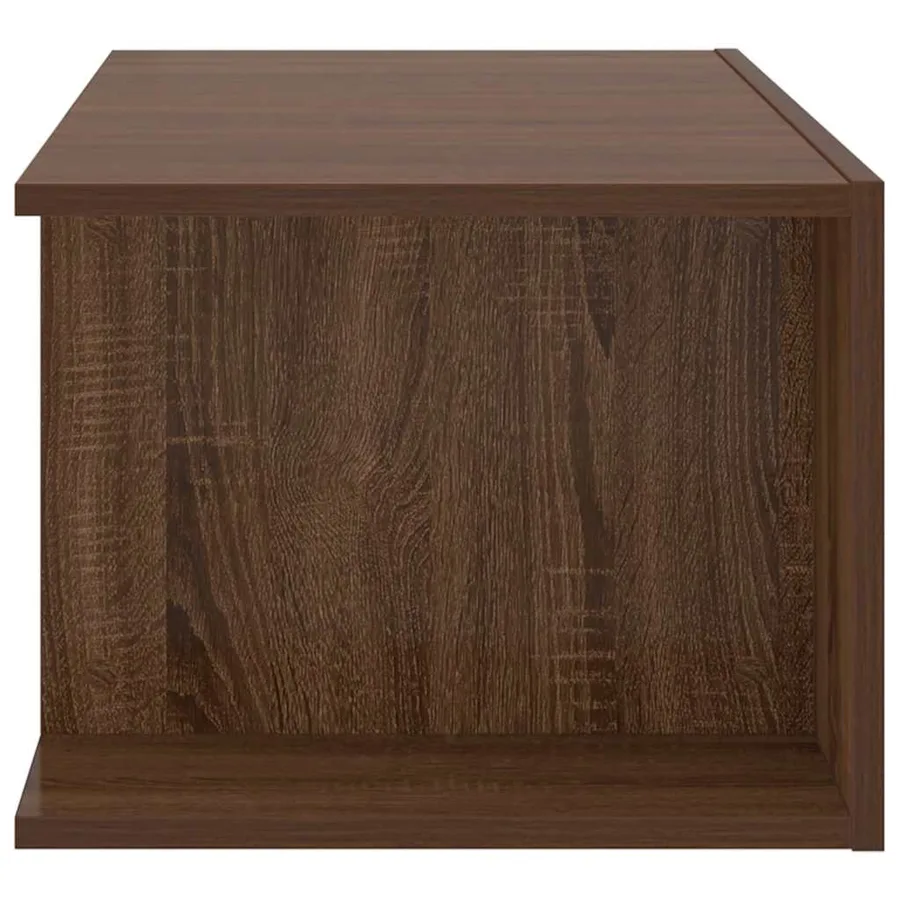 Meuble TV avec lumières LED Chêne marron 90x39x30 cm - 5