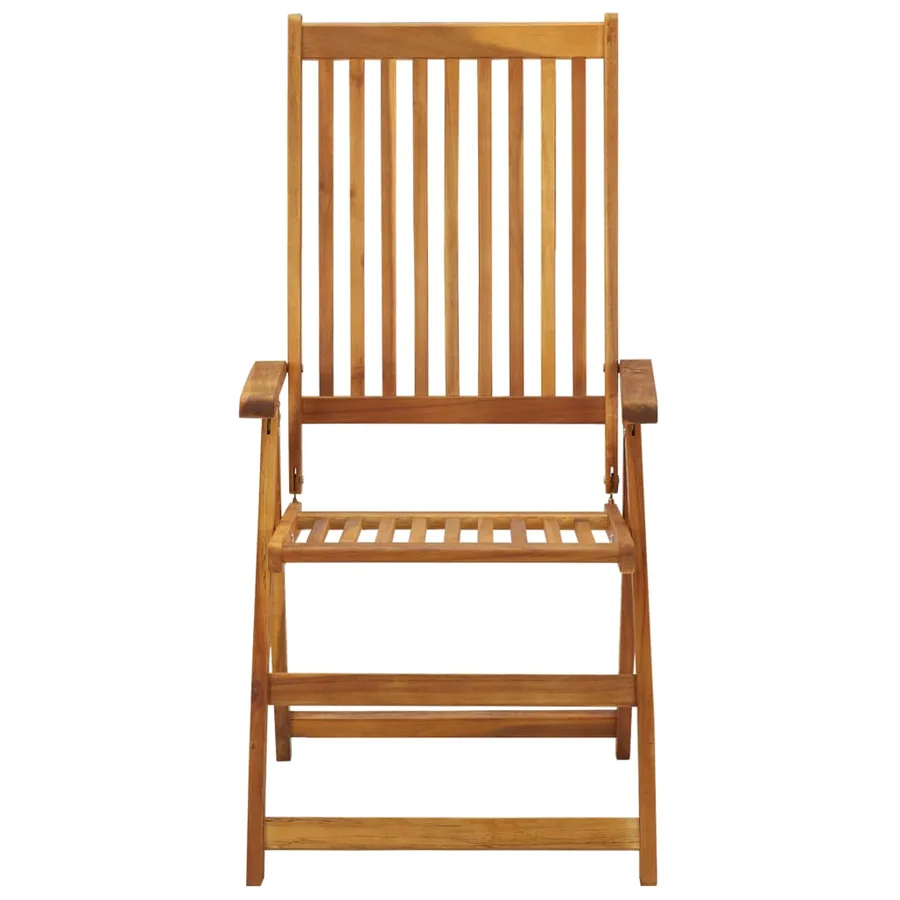 Chaises pliables de jardin lot de 6 avec coussins Bois d'acacia - 4