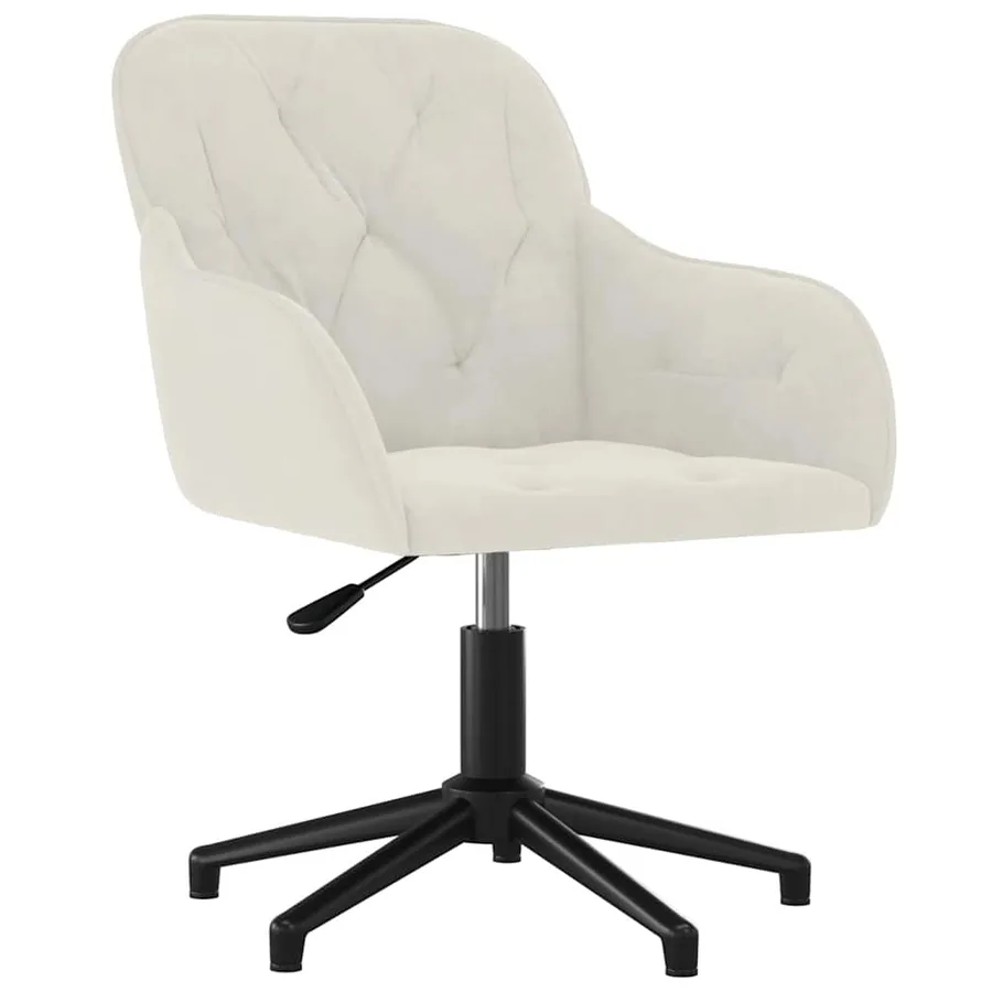 Chaises pivotantes à manger lot de 2 Crème Velours - 3
