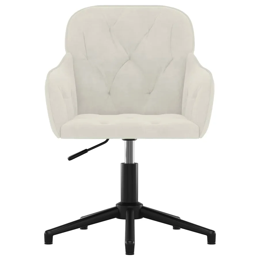 Chaises pivotantes à manger lot de 2 Crème Velours - 4