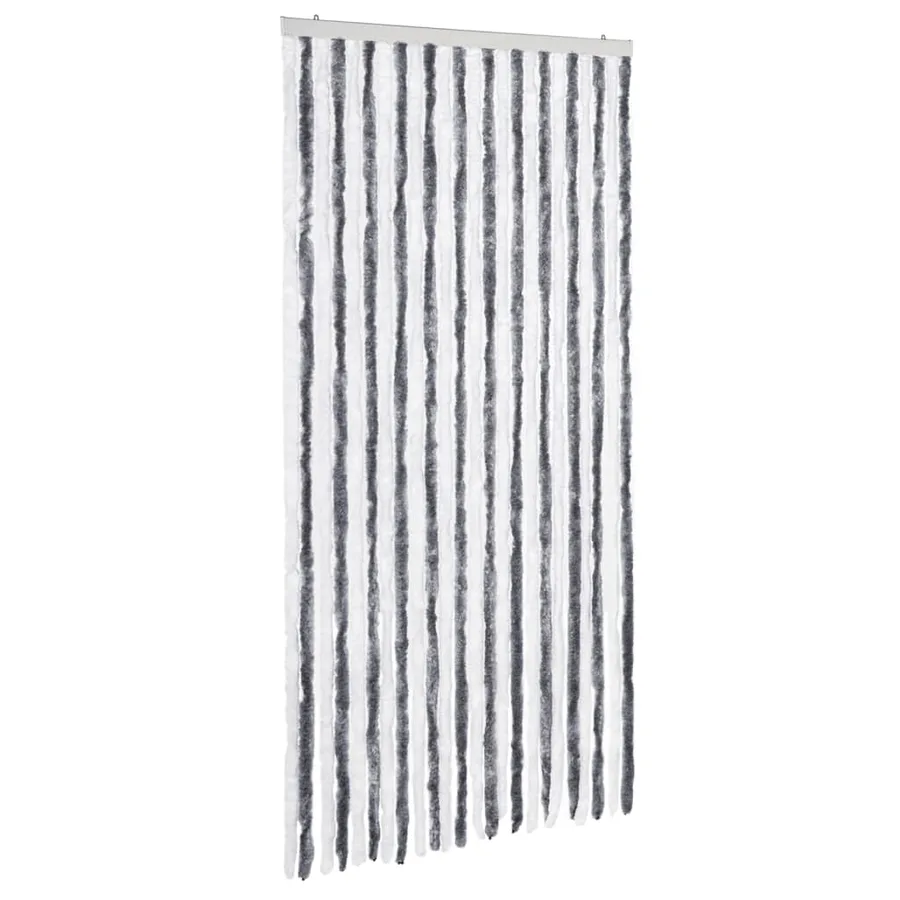 Moustiquaire Gris et blanc 100x220 cm Chenille - 2
