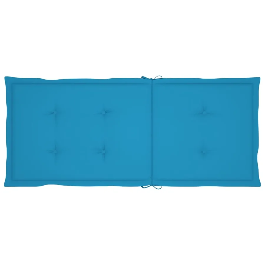 Chaises inclinables de jardin et coussins lot de 8 Teck solide - 7