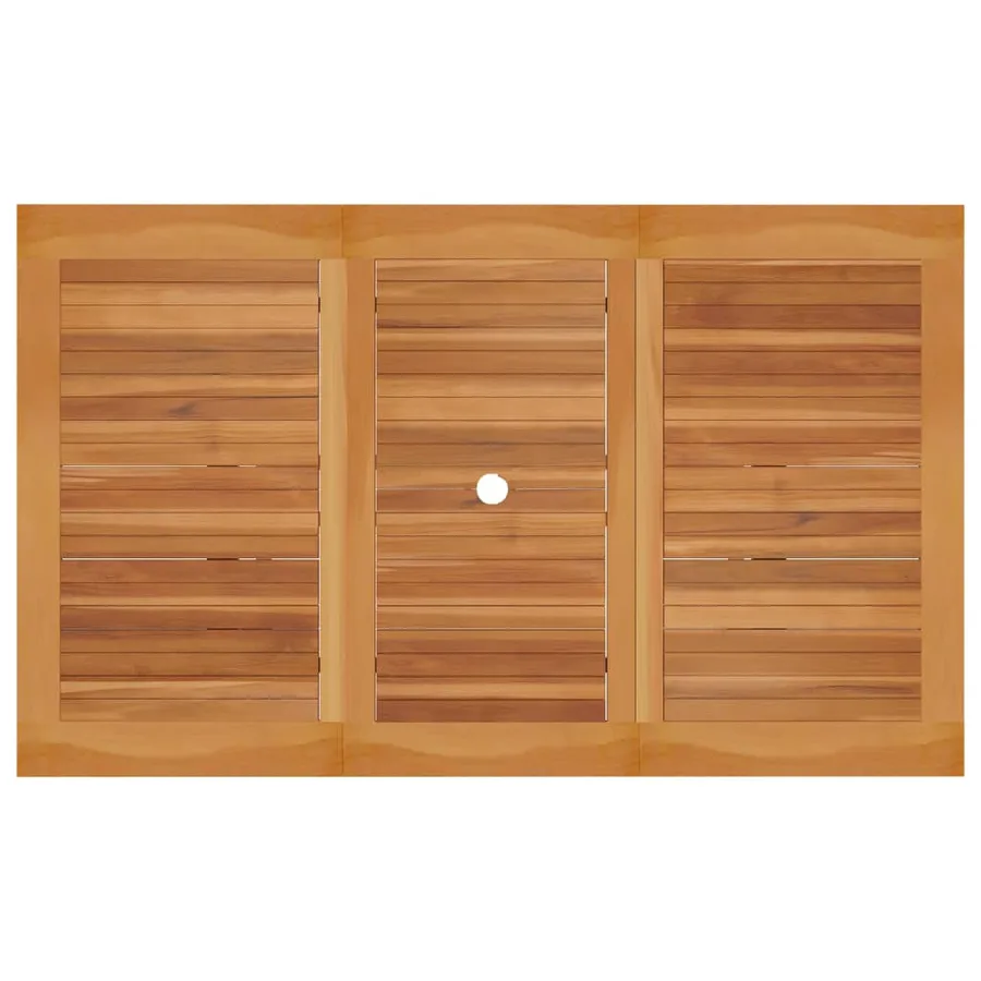 Table de jardin 150x90x75 cm Bois de teck massif - 4
