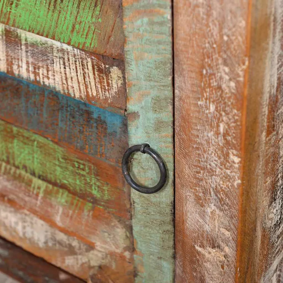 Table de coin avec 1 tiroir et 1 porte Bois de récupération - 16