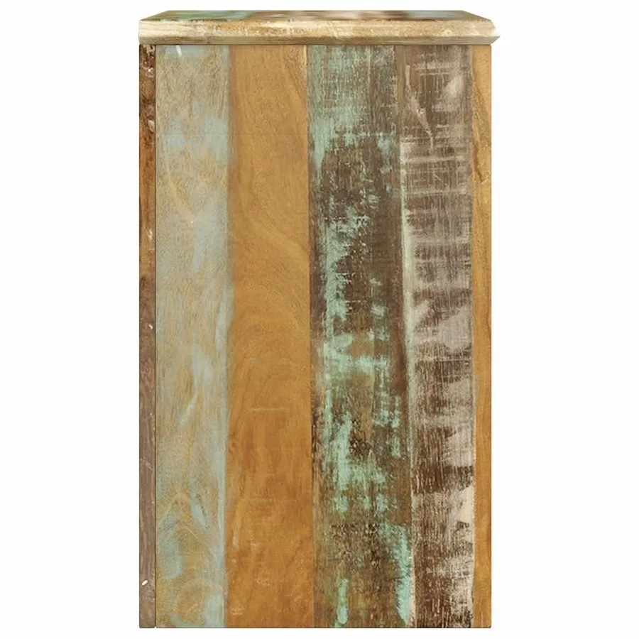 Table de coin avec 1 tiroir et 1 porte Bois de récupération - 8
