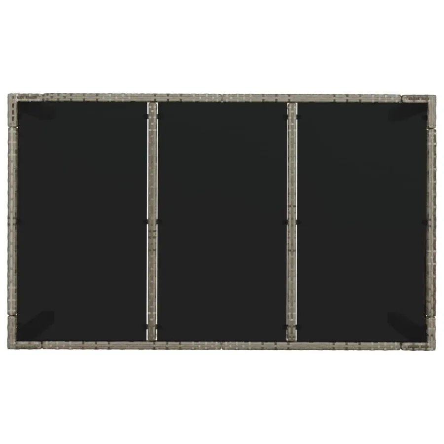 Ensemble à manger de jardin 5 pcs coussins gris résine tressée - 8